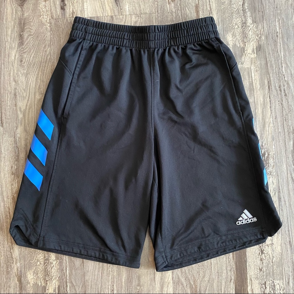 Adidas Black/Blue “Pro Sport 36” Boys Shorts - M(10/12)